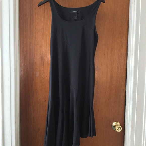 Black asymmetrical dress - Picture 3 of 3